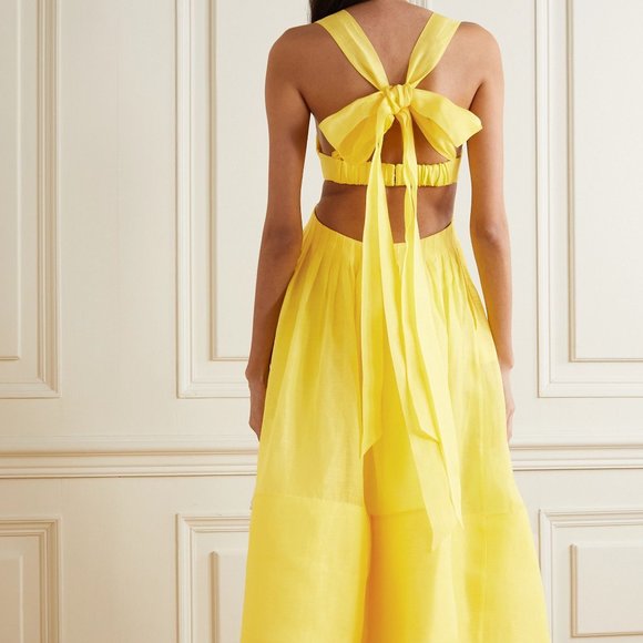Zimmerman Cutout Bow Detail Midi Dress - Picture 2 of 4